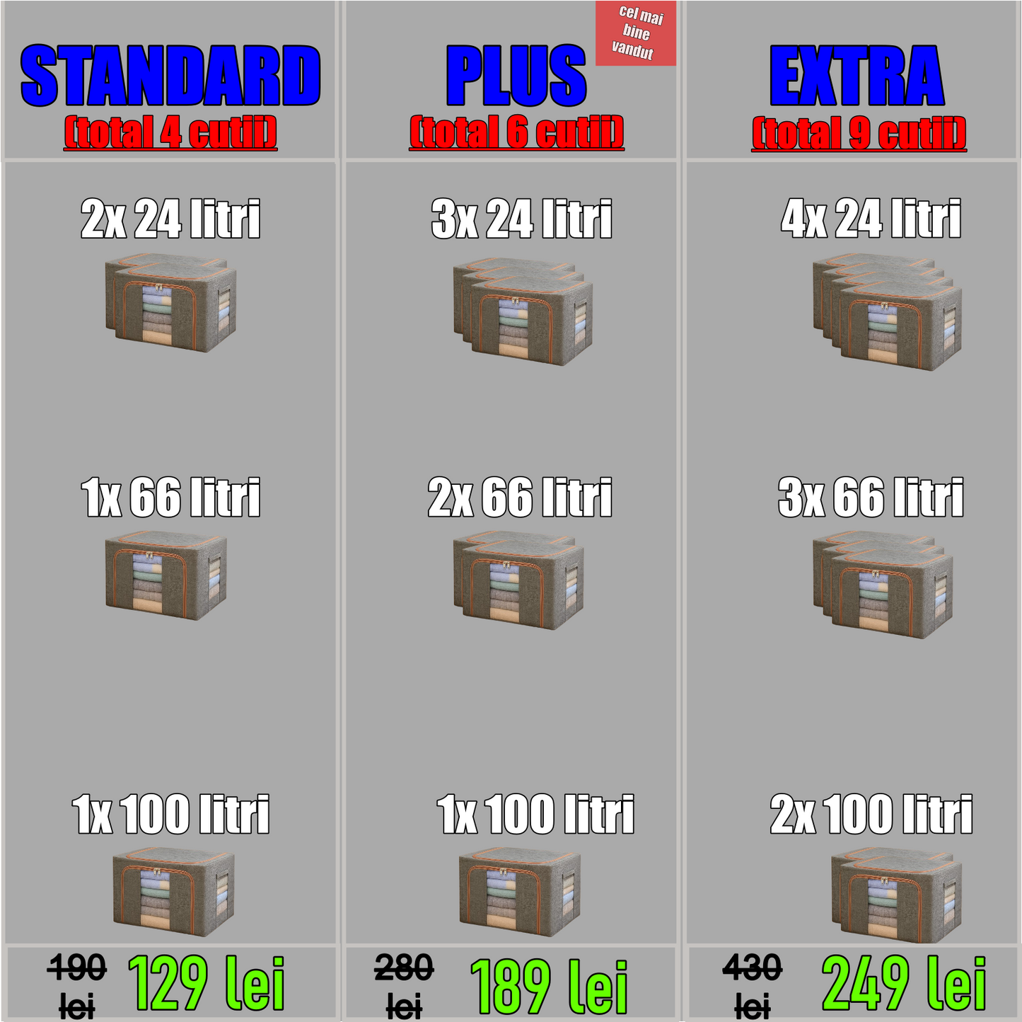 SET CUTII DEPOZITARE - CADRU METALIC