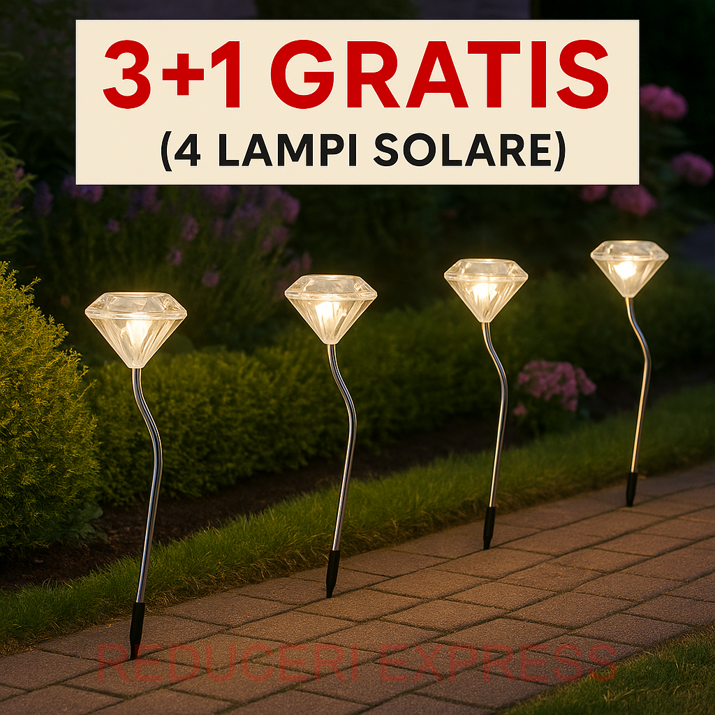 LAMPĂ SOLARĂ TIP FELINAR PENTRU GRĂDINĂ (3+1 GRATIS)