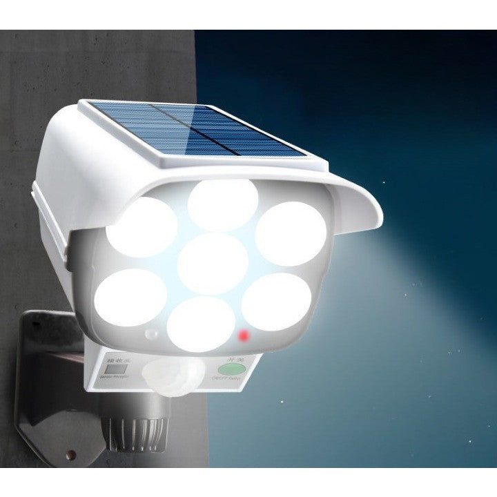 CAMERĂ DE SUPRAVEGHERE FALSĂ CU PANOU SOLAR ȘI LED