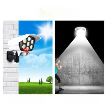 CAMERĂ DE SUPRAVEGHERE FALSĂ CU PANOU SOLAR ȘI LED