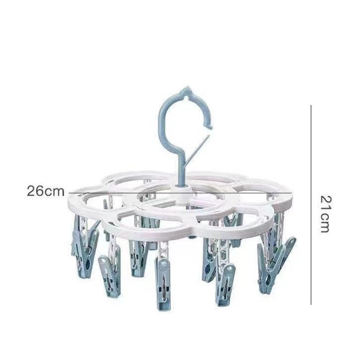 USCĂTOR DE RUFE SUSPENDAT, 16 CÂRLIGE, ROTIRE 360 GRADE, PROTECȚIE VÂNT