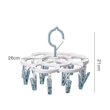 USCĂTOR DE RUFE SUSPENDAT, 16 CÂRLIGE, ROTIRE 360 GRADE, PROTECȚIE VÂNT